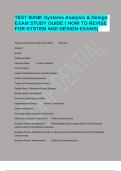 TEST BANK Systems Analysis & Design EXAM STUDY GUIDE &lpar; HOW TO REVISE FOR SYSTEM AND DESIGN EXAMS&rpar;
