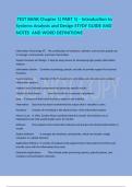  TEST BANK Chapter 1&lpar; PART 1&rpar; - Introduction to Systems Analysis and Design STYDY GUIDE AND NOTES  AND WORD DEFINITIONS 