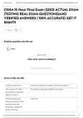OSHA 10 Hour Final Exam &lpar;2025&rpar; ACTUAL EXAM &lpar;TESTING REAL EXAM QUESTIONS&rpar;AND VERIFIED ANSWERS &lpar; 100&percnt; ACCURATE&rpar; GET IT RIGHT&excl;&excl;