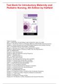 Test Bank for Introductory Maternity and Pediatric Nursing&comma; 4th Edition by Hatfield