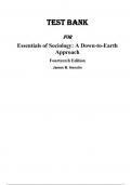 Test Bank For Essentials of Sociology A Down to Earth Approach&comma; 14th Edition by Jim M&period; Henslin 2024 Chapter 1-15