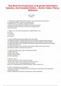 Test Bank for Introduction to Business Information Systems&comma; 2nd Canadian Edition &ndash; Norrie&comma; Huber&comma; Piercy&comma; McKeown