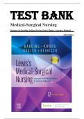 Test Bank for Lewis Medical Surgical Nursing 12th Edition by Mariann M&period; Harding&comma; Jeffrey Kwong