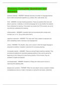 Glossary Complete Questions and  Answers