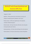 BIOL227 Lab 4 Exam Questions and Answers 100&percnt; Pass