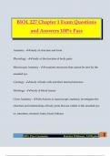 BIOL 227 Chapter 1 Exam Questions and Answers 100&percnt; Pass