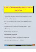 BIOL227 Exam Questions and Answers 100&percnt; Pass