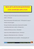 BIOL 227 LAB EXAM QUESTIONS AND ANSWERS 100&percnt; PASS