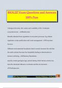 BIOL 227 Bundled Exams Questions and Answers 100&percnt; Pass Guaranteed