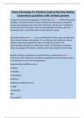 Davis Advantage for Medical-Surgical Nursing Making Connections questions with verified answers