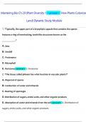 Mastering Biology Plant Diversity and Reproduction Exam Questions and Answers &lpar;100&percnt; Pass&rpar;