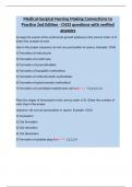 Medical-Surgical Nursing Making Connections to Practice 2nd Edition - CH33 questions with verified answers