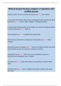 Medical-Surgical Nursing- Chapters 1-4 questions with verified answers