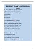 Chapter 34 - Coordinating Care for Patients With Hematological Disorders questions with verified answers
