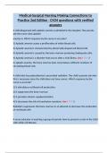 Medical-Surgical Nursing Making Connections to Practice 2nd Edition - CH34 questions with verified answers