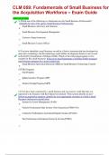  CLM 059&colon; Fundamentals of Small Business for the Acquisition Workforce &ndash; Exam Guide 