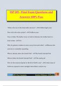 ISP 205 - Final Exam Questions and Answers 100&percnt; Pass