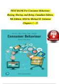 TEST BANK For Consumer Behaviour Buying&comma; Having&comma; and Being&comma; Canadian Edition&comma; 9th Edition&comma; by Michael