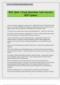 BSG Quiz 1 Exam Questions And Answers 2025 Update&period;