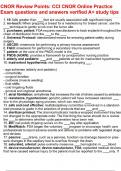 CNOR Review Points CCI CNOR Online Practice Exam questions and answers verified A&plus; study tips&period;pdf