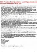  CMC Exam for American Association of Critical-Care Nurses &lpar;AACN&rpar; Certification Corporation all set exam study verified A&plus; package deal