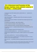 Ch &semi;4 Structure and Function of the &lpar;lungs&comma; trachea&comma; nose&comma; alveoli&comma; Larynx&rpar; of the body &hellip;&period;study guide