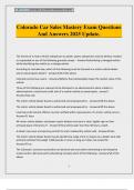 Colorado Car Sales Mastery Exam Questions And Answers 2025 Update&period;