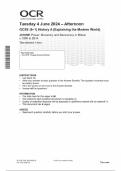 ACTUAL 2024 OCR GCSE &lpar;9&ndash;1&rpar; HISTORY A &lpar;EXPLAINING THE  MODERN WORLD&rpar; J410&sol;09 POWER   ACTUAL 2024 OCR GCSE &lpar;9&ndash;1&rpar; HISTORY A &lpar;EXPLAINING THE  MODERN WORLD&rpar; J410&sol;09 POWER&colon; MONARCHY AND  DEMOCRACY IN BRITAIN C&period;1000 TO 2014&period;MERGED QUESTION  PAPER &plus;MARK SCHEME
