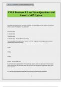CSLB Business & Law Exam Questions And Answers 2025 Update&period;