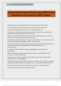 Assessment in Special Education D003 Exam Questions And Answers 2025 Update&period;