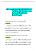 2025 Portage Learning Nutrition BIOD 121 Final Exam 200&plus; Questions with  Correct Verified Answers Guaranteed pass 