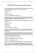 DPT 6621 Exam 2 Questions With 100&percnt; Answers 