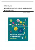 Test Bank for Research Methods in Psychology&colon; Evaluating a World of Information Fourth Edition&comma; by Beth Morling &vert; All Chapters