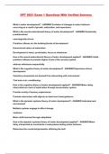 DPT 6621 Exam 1 Questions With Verified Answers 