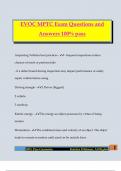 EVOC MPTC Exam Questions and Answers 100&percnt; pass
