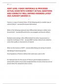 ASNT LEVEL 3 BASIC MATERIALS & PROCESSES ACTUAL EXAM WITH CORRECT ACTUAL QUESTIONS AND CORRECTLY WELL DEFINED ANSWERS LATEST 2025 ALREADY GRADED A&plus;