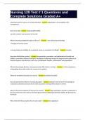 Nursing 129 Test - 1 Questions and Complete Solutions Graded A&plus;&period;
