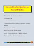 Forensics Fiber Test Questions and Answers 100&percnt; Pass
