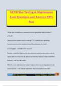 NCTI Fiber Testing & Maintenance Exam Questions and Answers 100&percnt; Pass