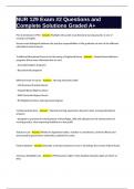 NUR 129 Exam -2 Questions and Complete Solutions Graded A&plus;