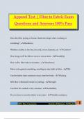 Apparel Test &vert; Fiber to Fabric Exam Questions and Answers 100&percnt; Pass