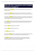 NUR 129 Test 1 Questions and Complete Solutions Graded A&plus;