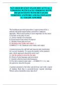 NGN HESI RN EXIT EXAM 2025 ACTUAL 2 VERSIONS WITH EACH VERSIONS WITH 180 QUESTIONS WITH DETAILED VERIFIED ANSWERS AND RATIONALES &sol;A&plus; GRADE ASSURED