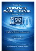 Test Bank for Fauber&rsquo;s Radiographic Imaging and Exposure&comma; 7th Edition &vert; All Chapters 1&ndash;10 &vert; Verified Q&A