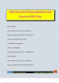Fiber burn test Exam Questions and Answers 100&percnt; Pass