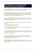 NUR 129 Exam -1 Questions and Complete Solutions Graded A&plus;