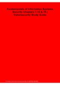  Fundamentals of Information Systems Security Chapters 7&ndash;12 & 15 Cybersecurity Study Guide 2025&sol; 2026 &vert; 100&percnt; Verified with Correct Questions and Answers &vert; Complete Information Systems Security Review&comma; Chapters 7&ndash;12 & 15&comma; Network Security&comma; Access Control&comma; 