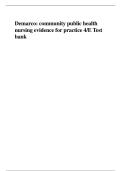 Test Bank &ndash; DeMarco Community & Public Health Nursing&colon; Evidence for Practice&comma; 4th Edition &lpar;4E&rpar; &vert; All Chapters &vert; Comprehensive Practice Questions & Verified Answers 2025&sol;2026