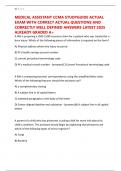MEDICAL ASSISTANT CCMA STUDYGUIDE ACTUAL EXAM WITH CORRECT ACTUAL QUESTIONS AND CORRECTLY WELL DEFINED ANSWERS LATEST 2025 ALREADY GRADED A&plus;