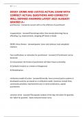 DD301 CRIME AND JUSTICE ACTUAL EXAM WITH CORRECT ACTUAL QUESTIONS AND CORRECTLY WELL DEFINED ANSWERS LATEST 2025 ALREADY GRADED A&plus;